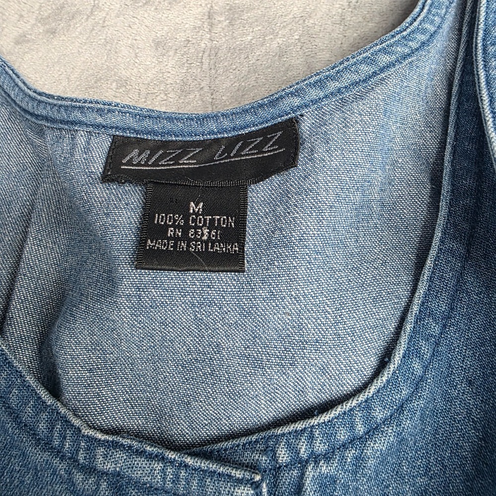 Vintage MIZZ LIZZ Women's Denim Jumper/Maxi Dress- Sz Med. - Picture 3 of 4